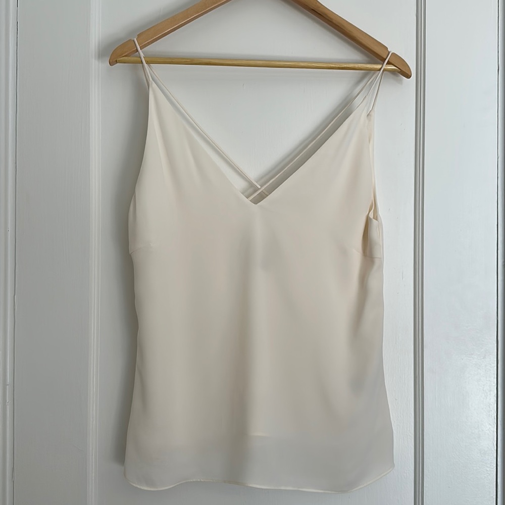 V Neck Tank with Strappy Details